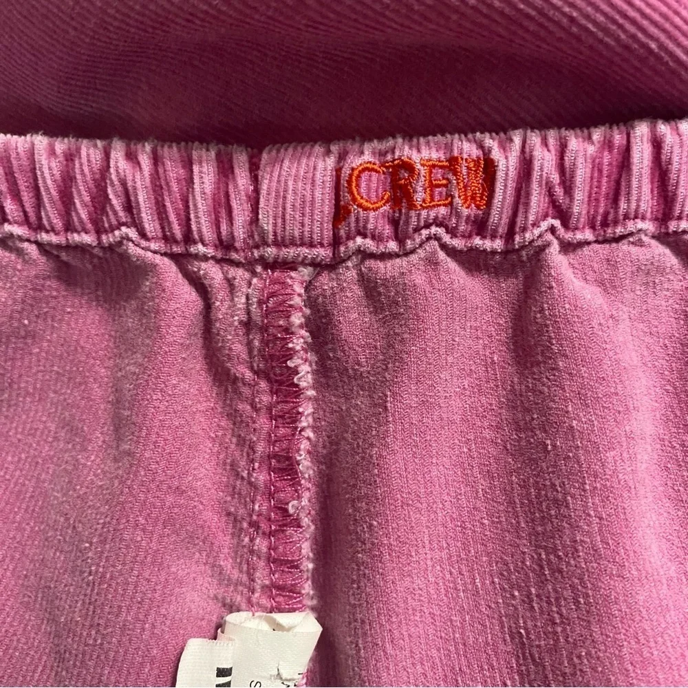 Vintage J Crew Pink Cotton Thin Corduroy Tie Waist Wide Leg Pant